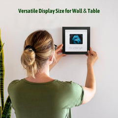 HAMUIERS Love at First Sight frame with plexiglass cover protects photos safely.