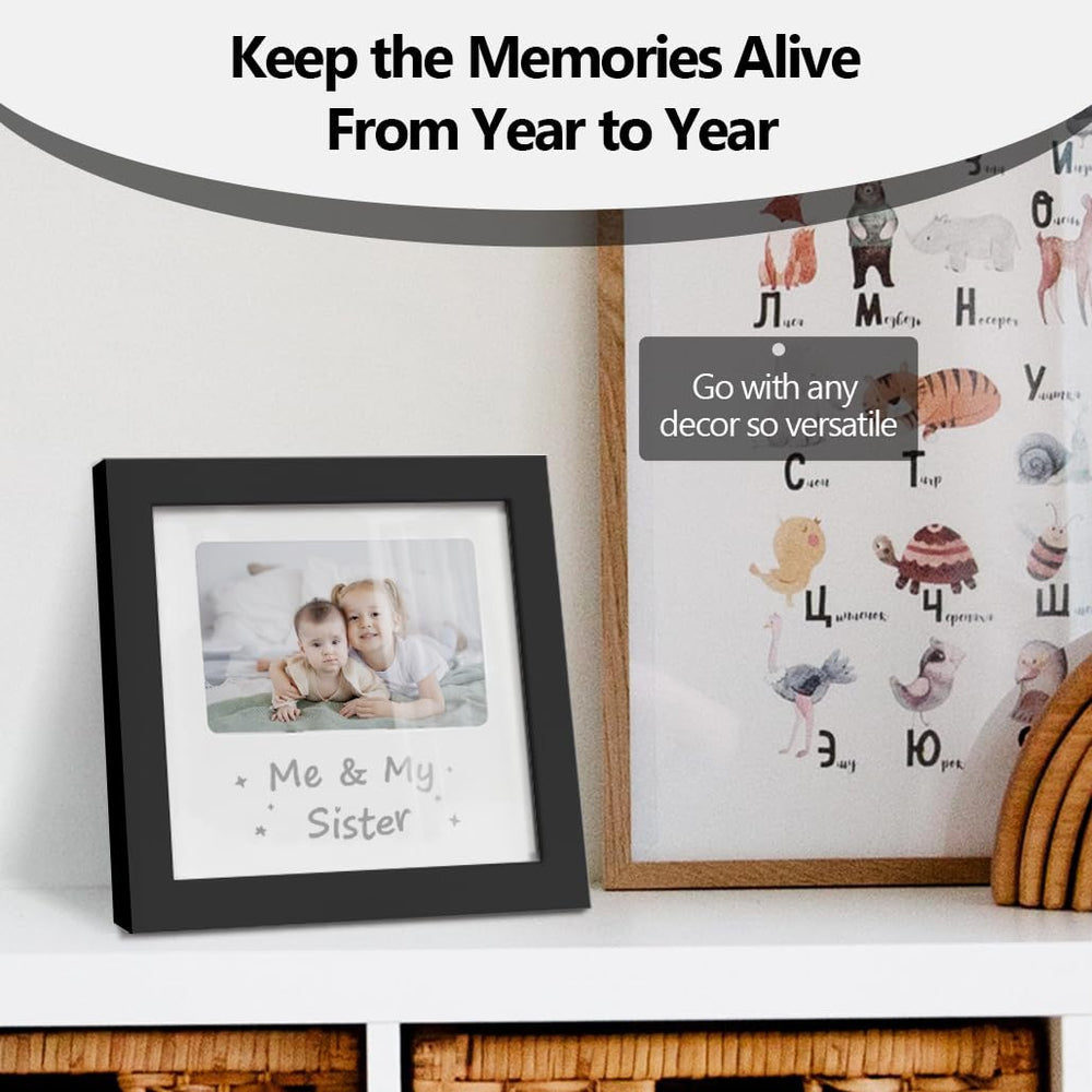 HAMUIERS Me and My Sister Frame photo insert 4x6 keeps cherished memories.