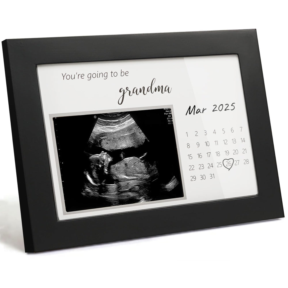 HAMUIERS pregnancy announcement frame shows grandma reveal text ready for photo