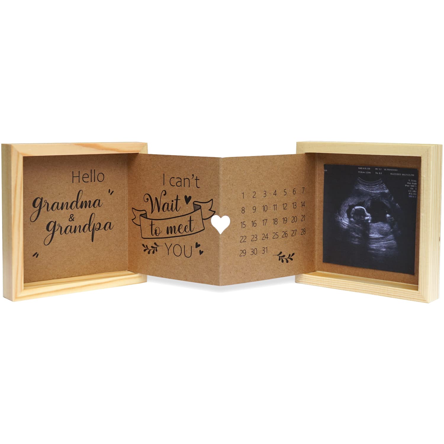 HAMUIERS pregnancy announcement box front view for grandparent moment