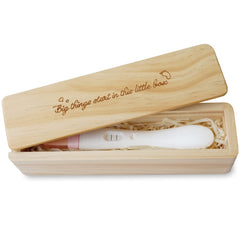 HAMUIERS pregnancy test keepsake box closeup for a sentimental reveal idea