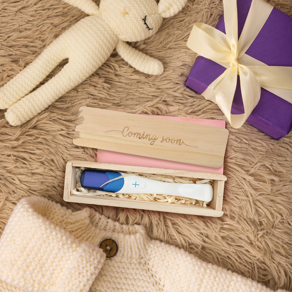 HAMUIERS pregnancy-test-keepsake-box family-reveal ready for sharing with loved ones