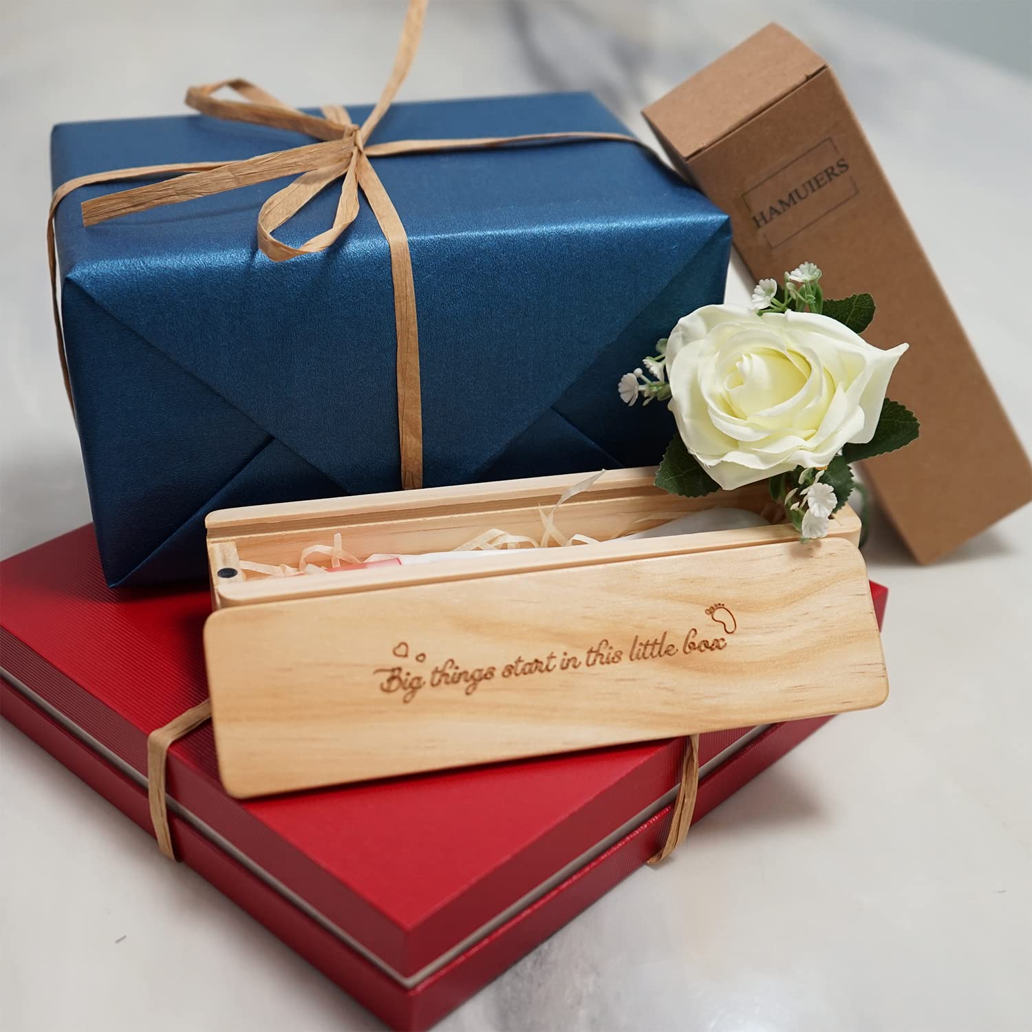 HAMUIERS pregnancy test keepsake box gift setup for baby announcement