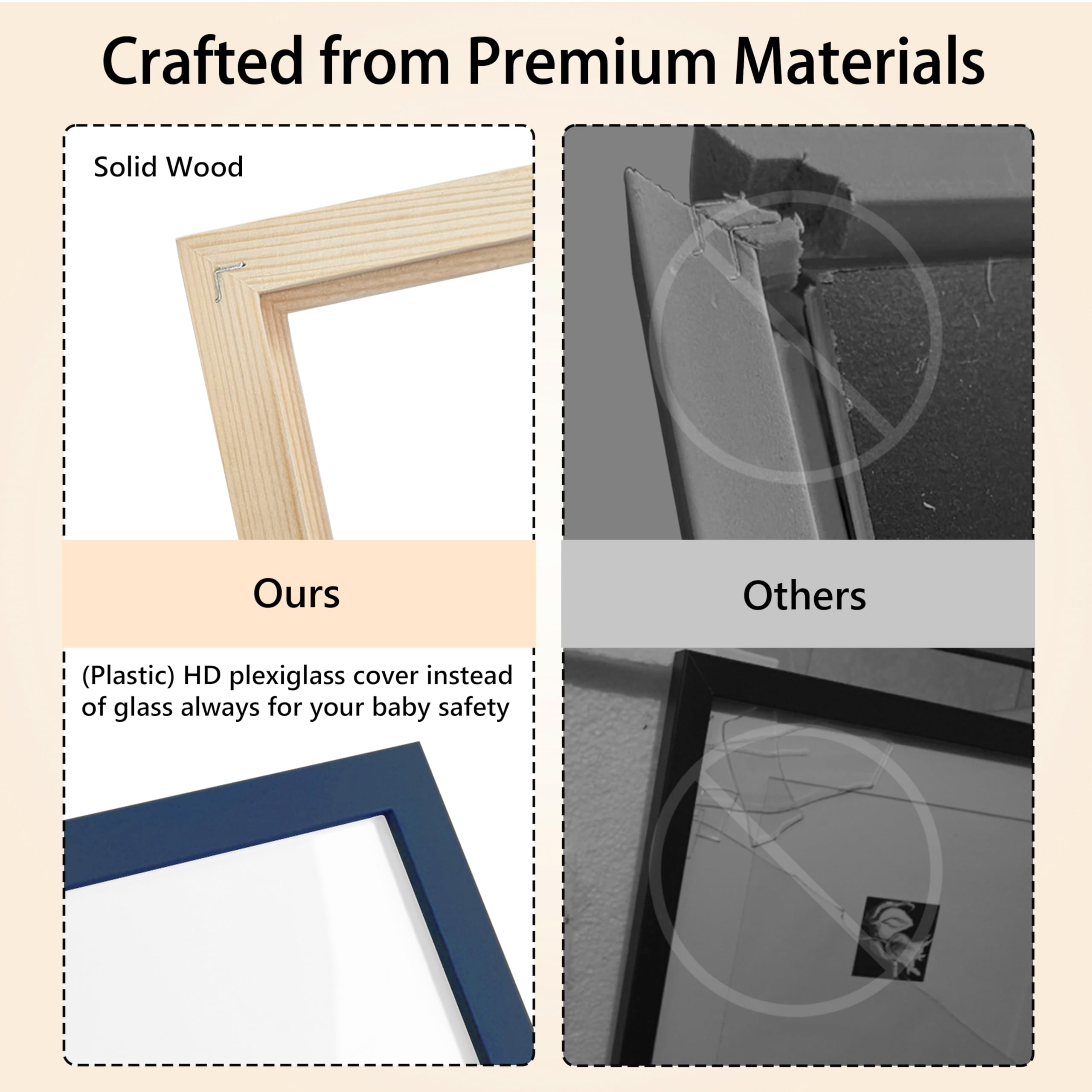 HAMUIERS Sonogram Frame photo-slot-4x3 shows easy insertion of ultrasound image.