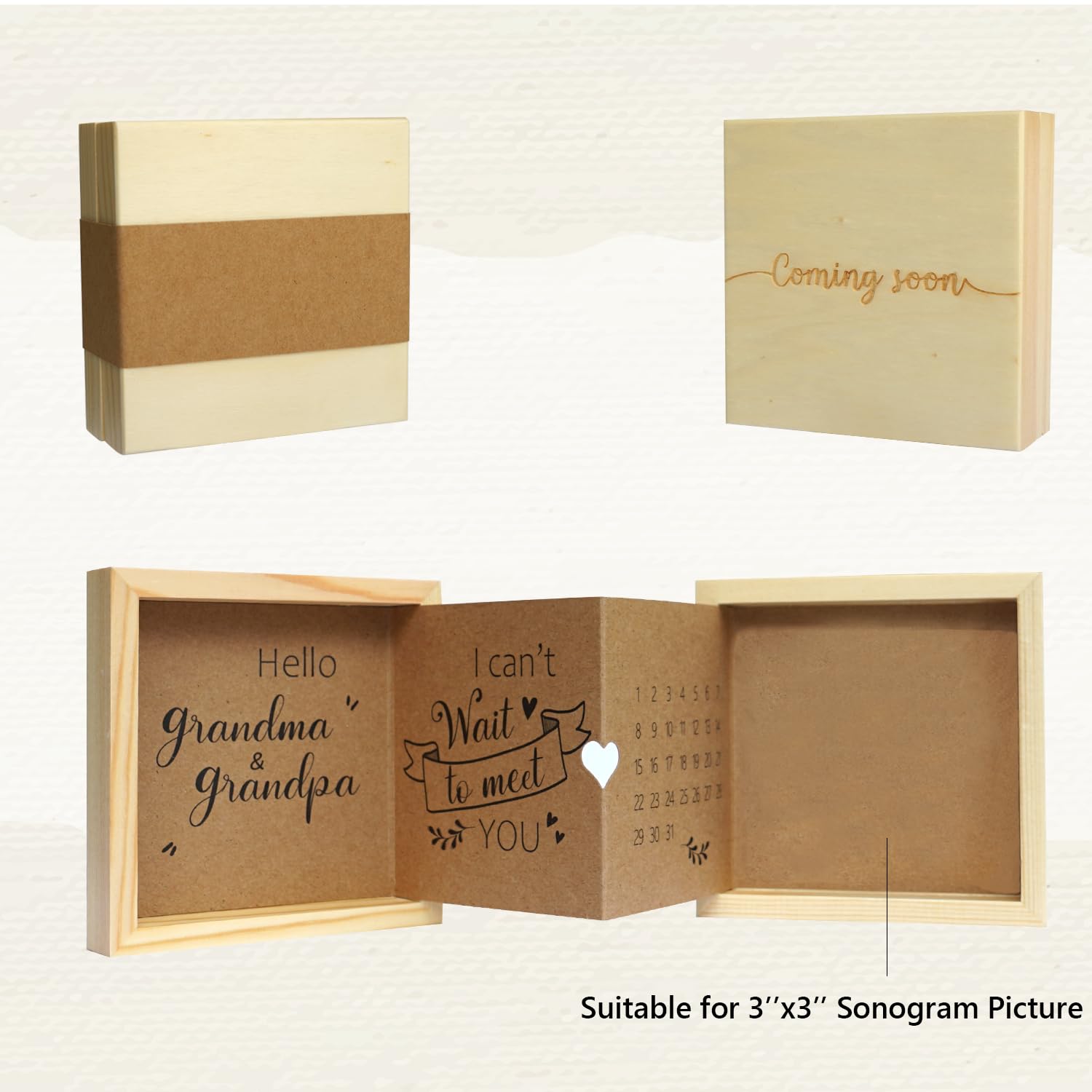 HAMUIERS wooden keepsake box dimensions for compact display
