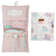 HAMUR HOME elephant-design diaper bag organizer fits stroller trips for quick diaper changes.