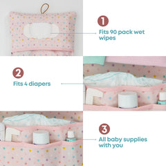 HAMUR HOME compact diaper organizer keeps newborn essentials within reach.