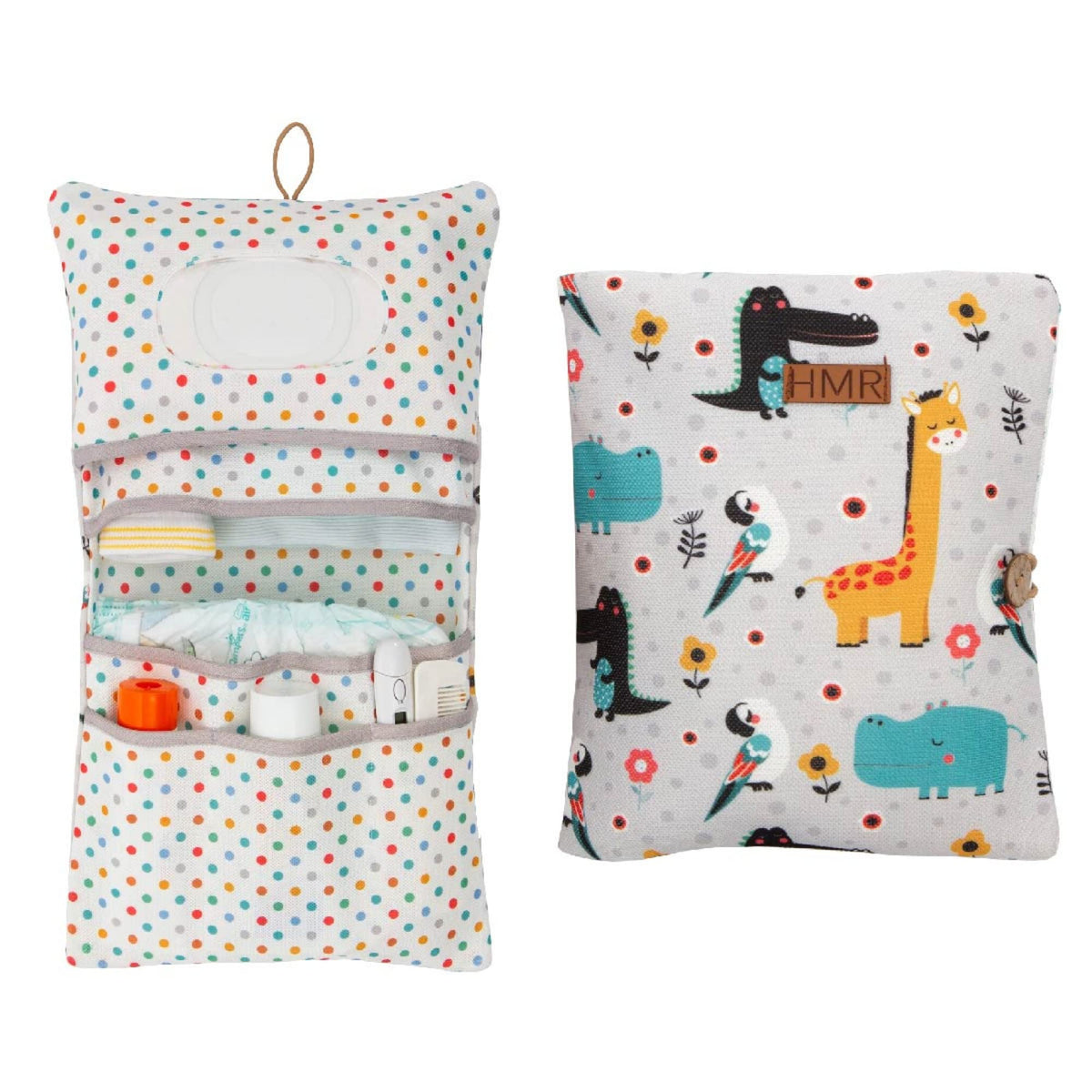 HAMUR Home diaper bag organizer foldable keeps baby essentials neatly organized on the go.