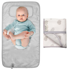Hamur Home portable changing pad folded compact fits into a diaper bag for quick changes.