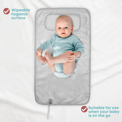 Hamur Home portable changing pad open size shows generous space for baby comfort.