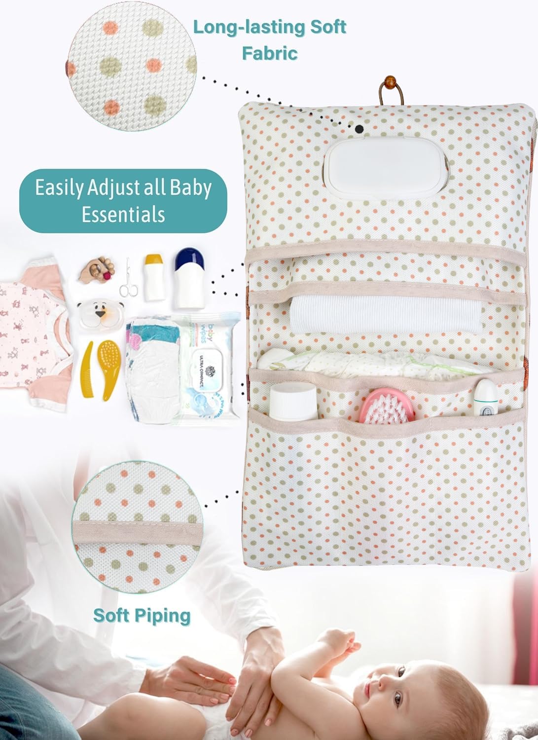 HAMUR HOME travel-friendly diaper bag helps parents stay organized on trips
