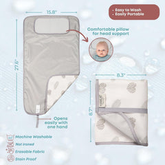 Hamur Home waterproof fabric stays clean during on-the-go diaper changes.