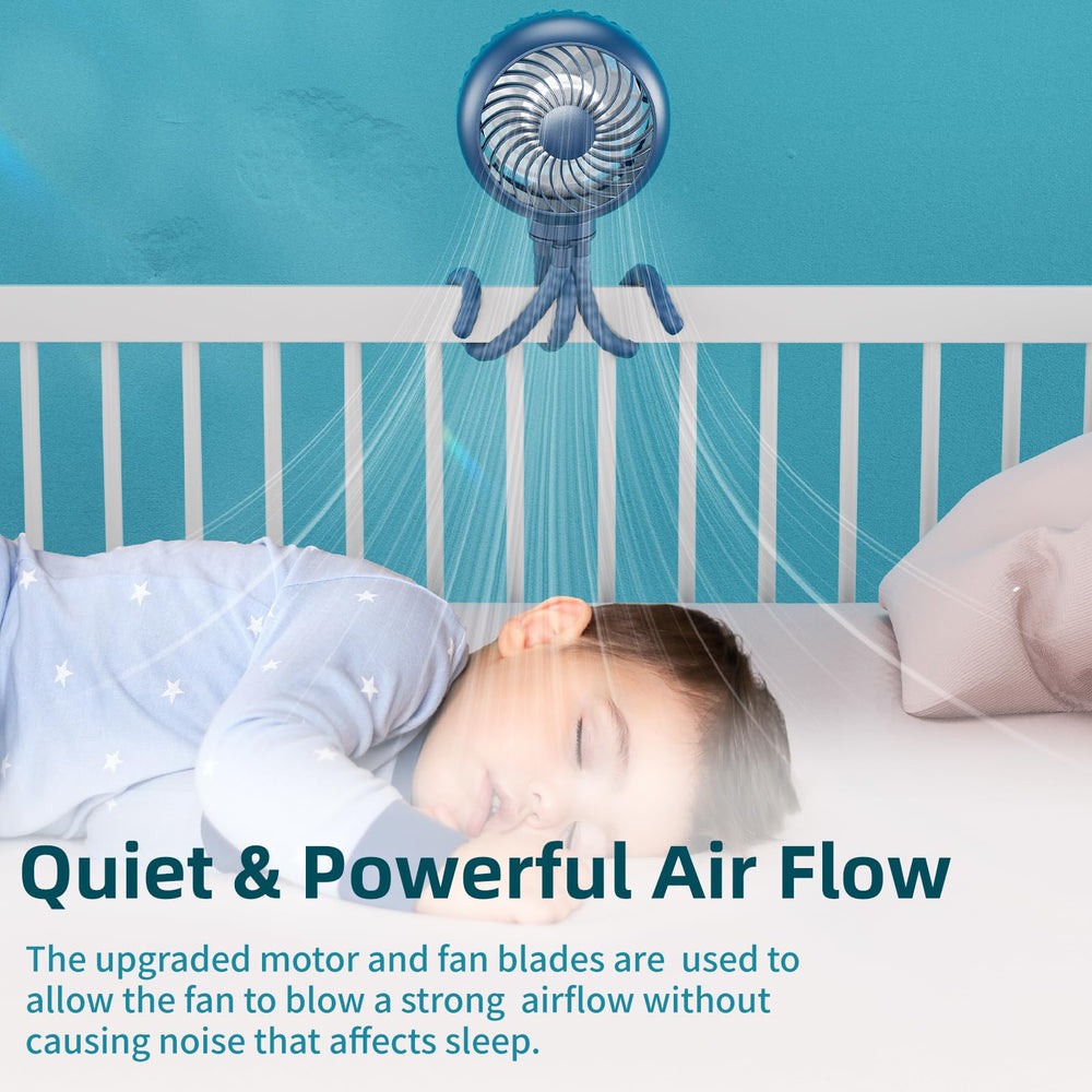 HandFan four speeds adjustable blue offers customizable airflow for activities.