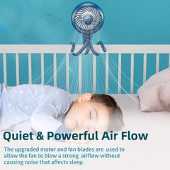 HandFan four speeds adjustable blue offers customizable airflow for activities.