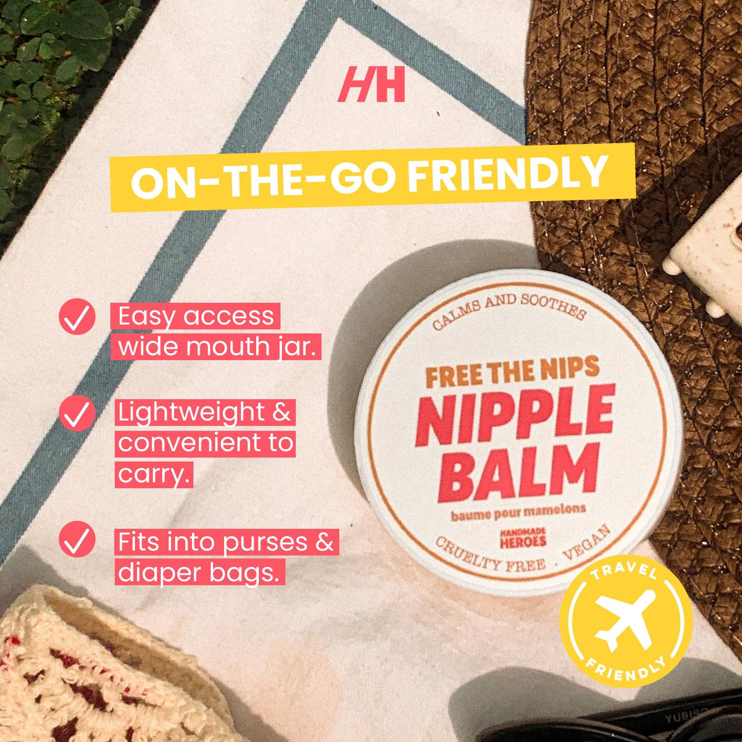 Handmade Heroes Nipple Balm is a baby bag essential for on-the-go relief.