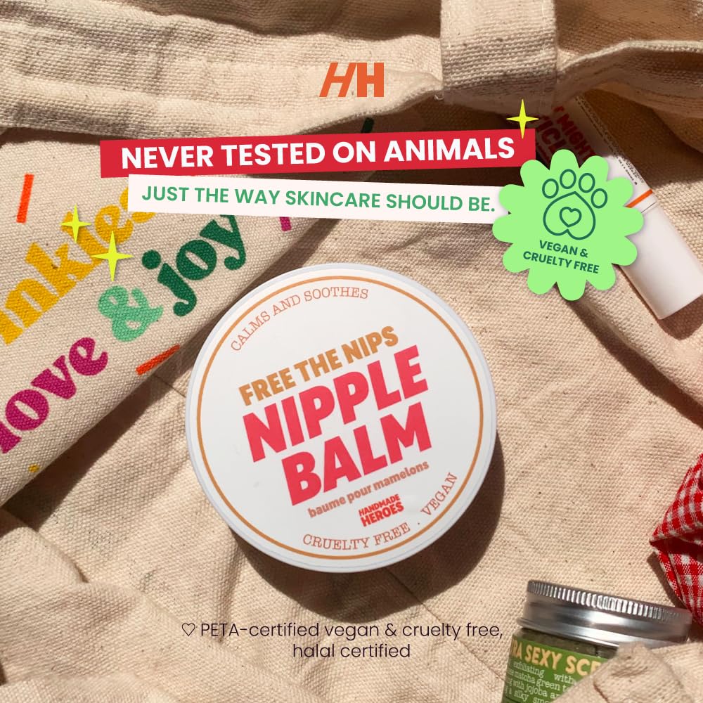 Handmade Heroes Nipple Balm with nursing pads fits into care routine.