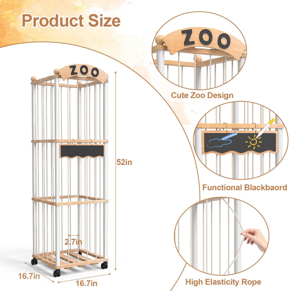 Handrong plush toy organizer acts as friendly nursery furniture for kids