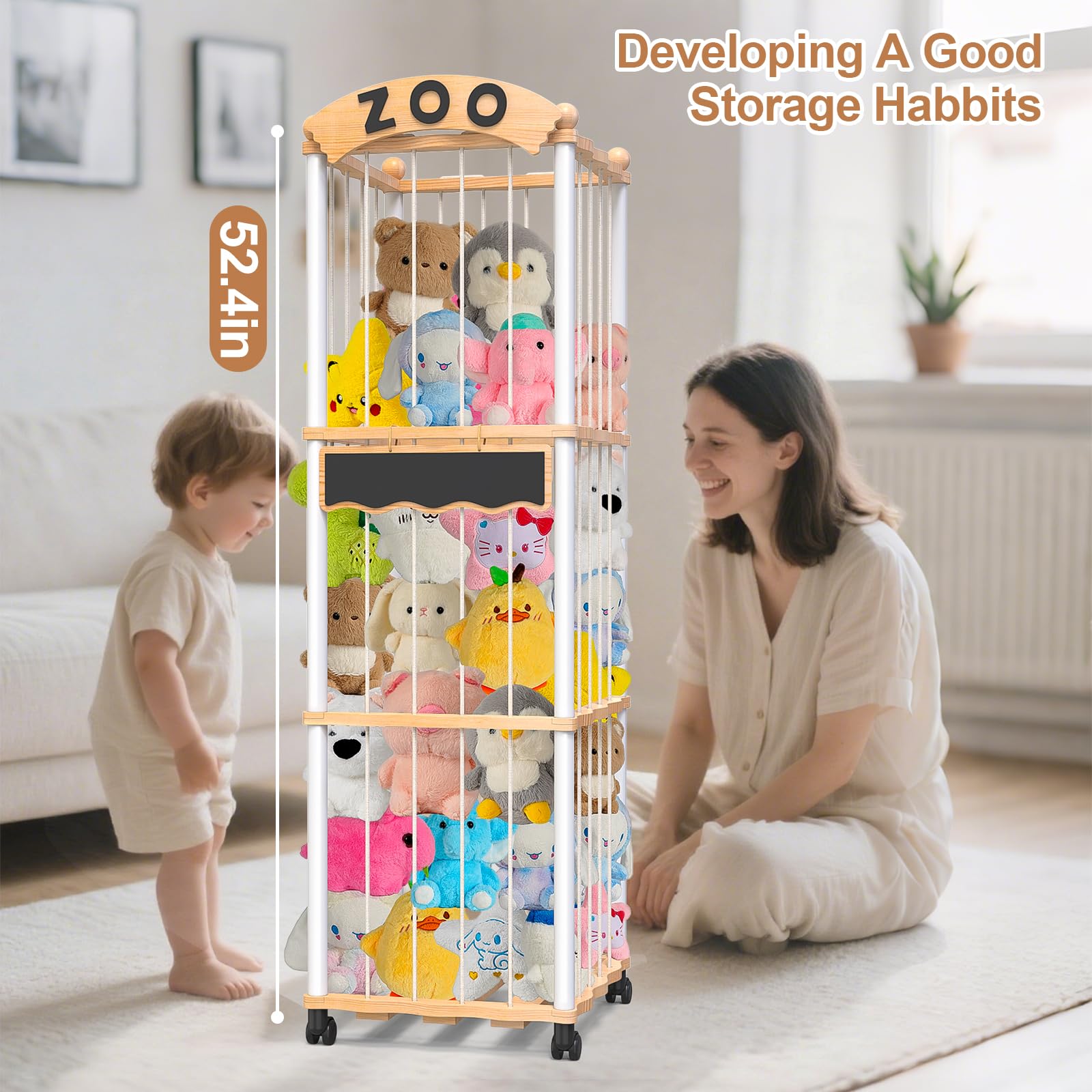 Handrong nursery storage shown in kidroom for safety and tidy environments