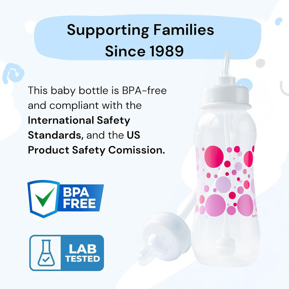 Hands-Free Baby Bottle 9oz-bottles: compact twin pack designed for toddlers on the move