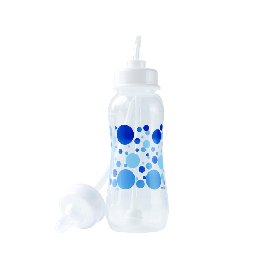 Hands-Free Baby Bottle anti-colic system setup for upright feeding
