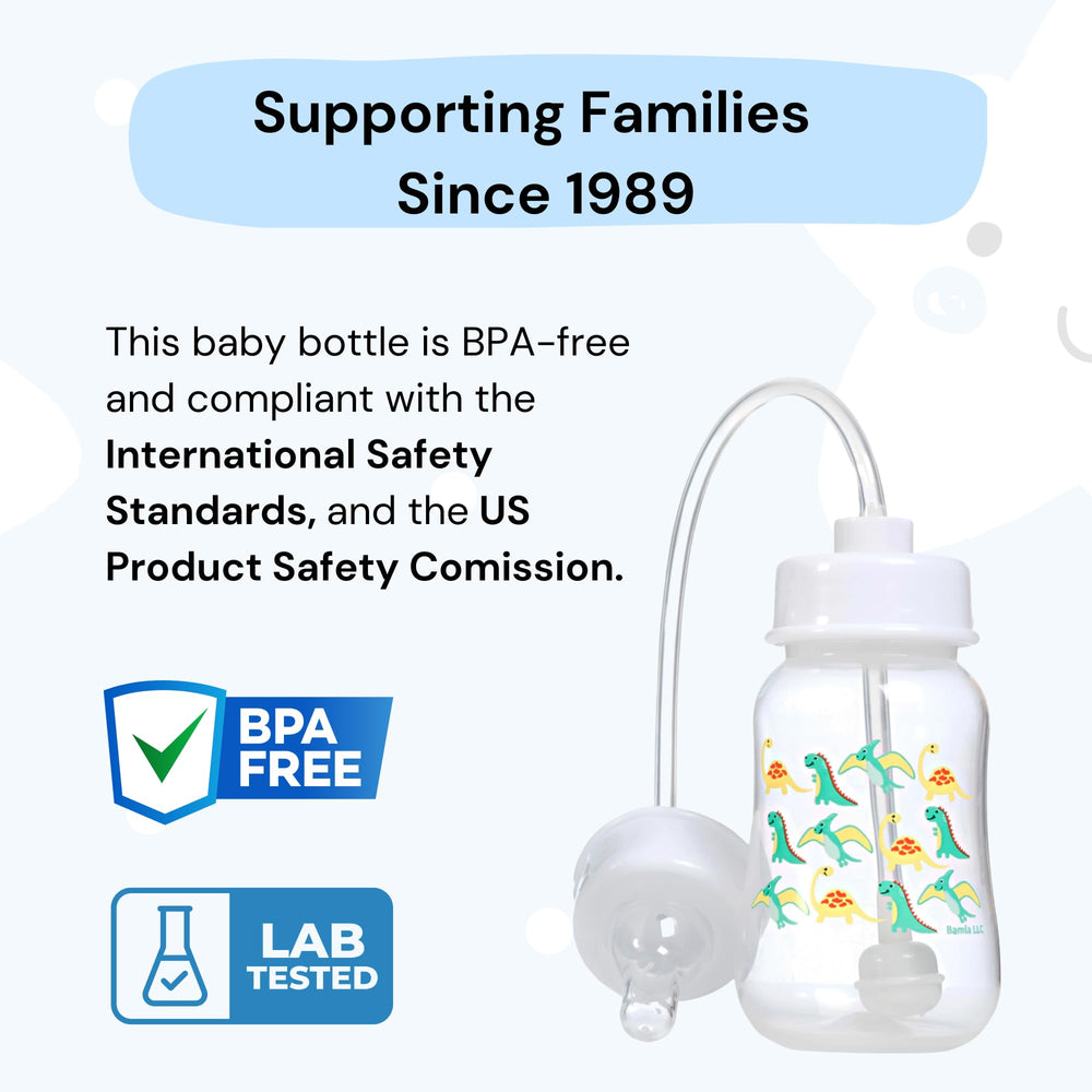 Hands-Free Baby Bottle BPA-free and lead-free—safe materials for baby.