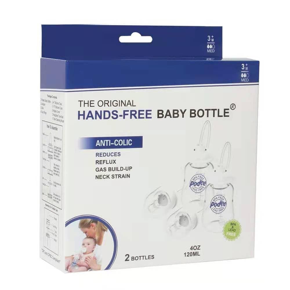 Hands-Free Baby Bottle universal nipple compatibility lets you use familiar nipples.