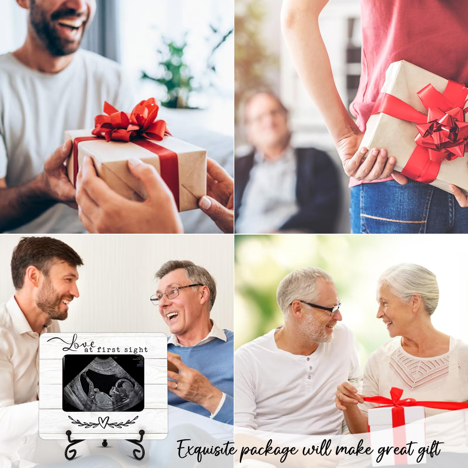 Hangwoous multi-use baby announcement sign supports pregnancy or birth reveals.