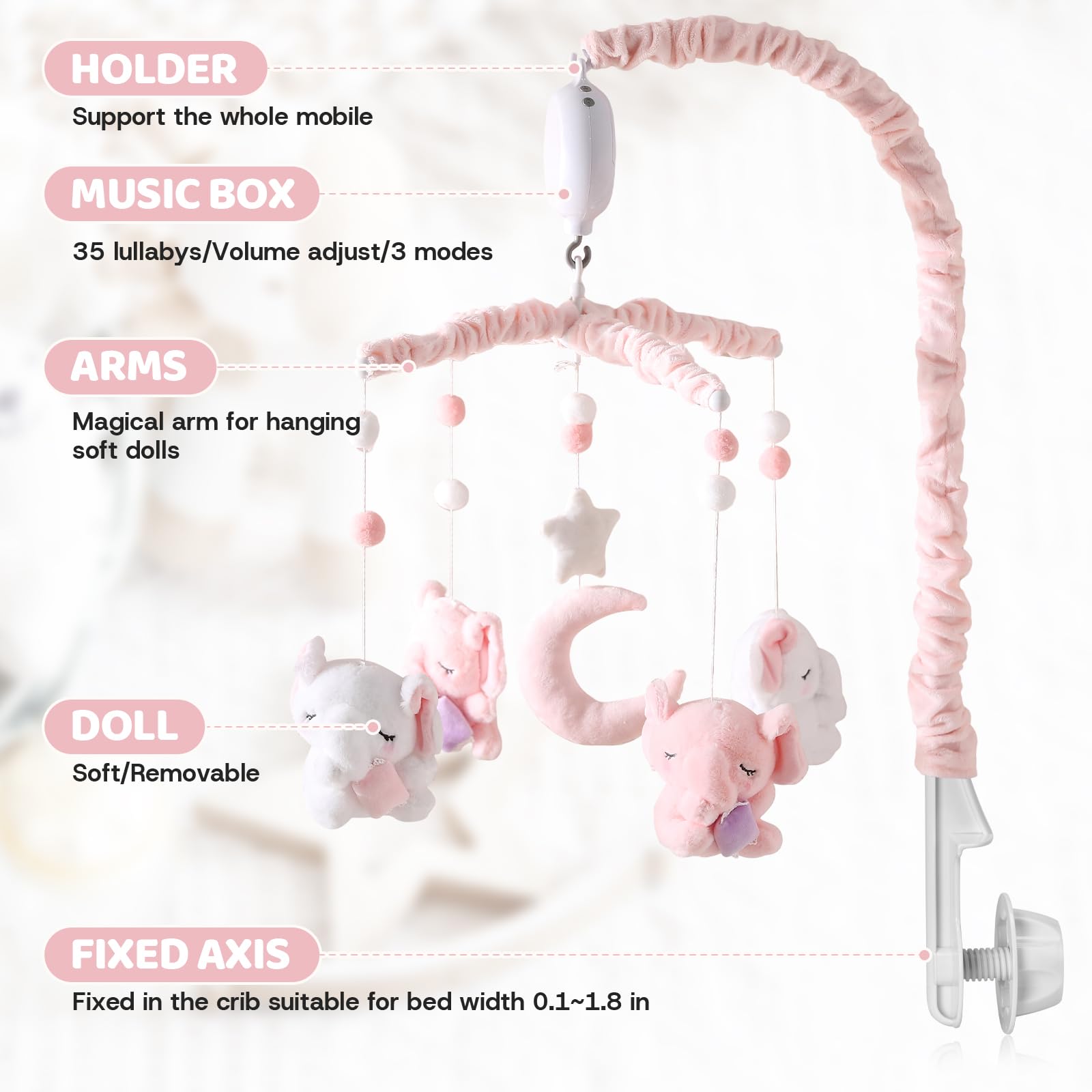 HanMiaMia lullaby music box image shows 35 melodies for bedtime.