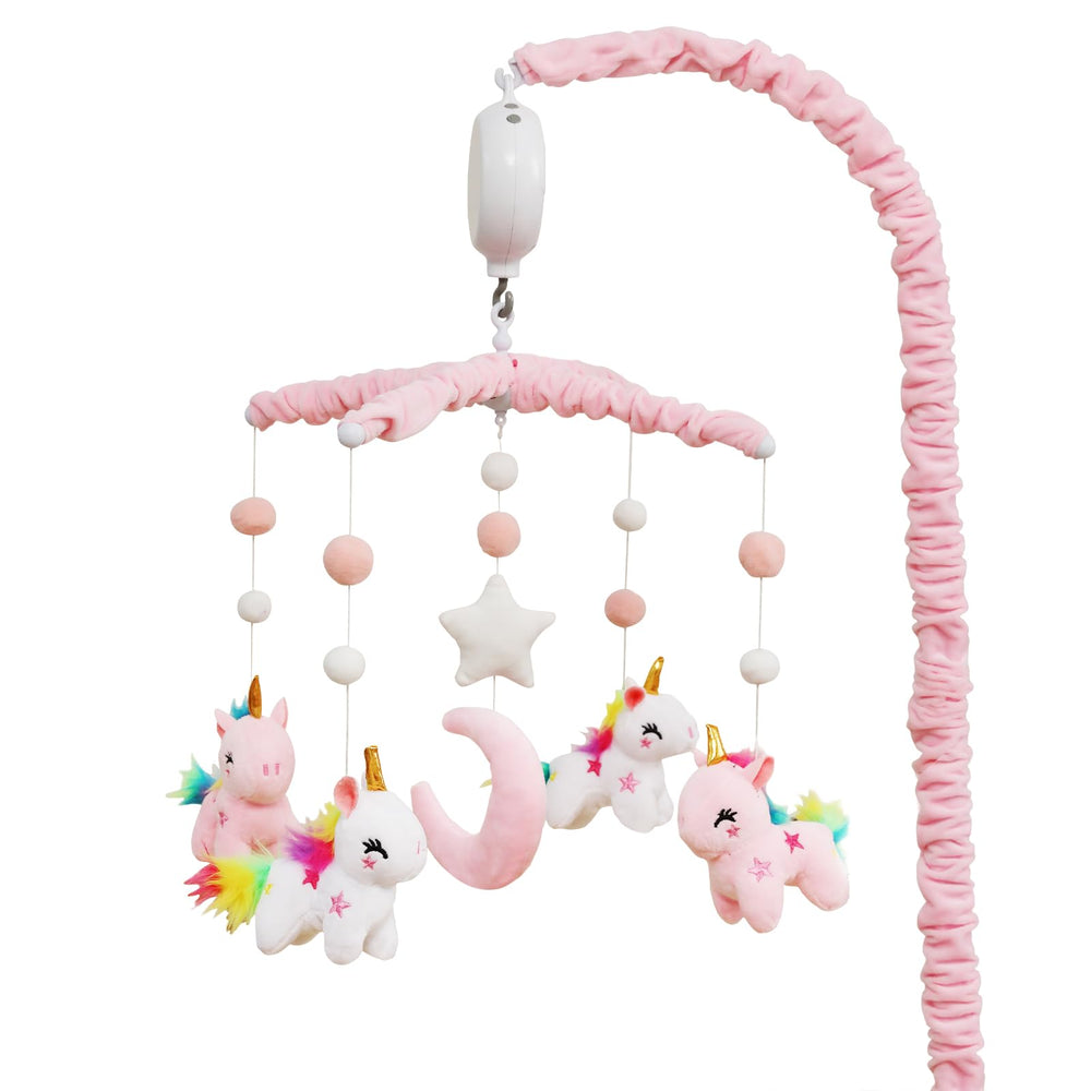 HanMiaMia unicorn pink set mobile enhances visual tracking and gentle engagement for babies