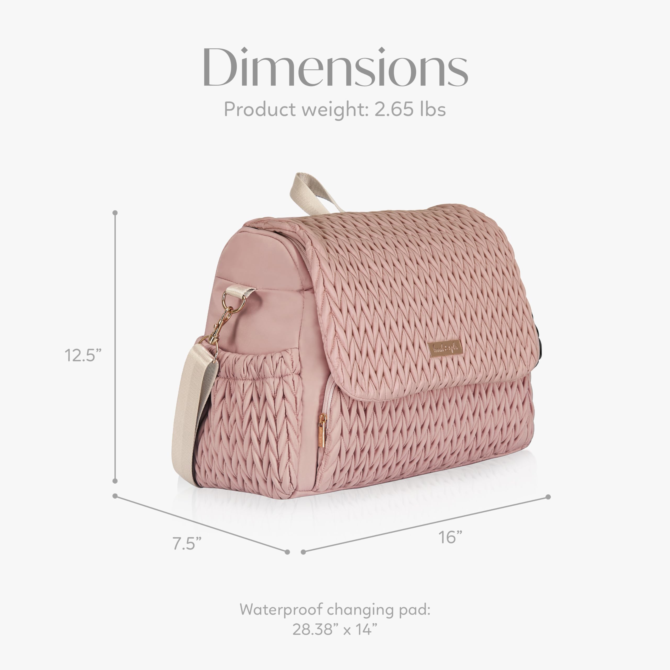 Hannah & Sophia Belle pink convertible straps demonstrate comfortable 2-in-1 carrying