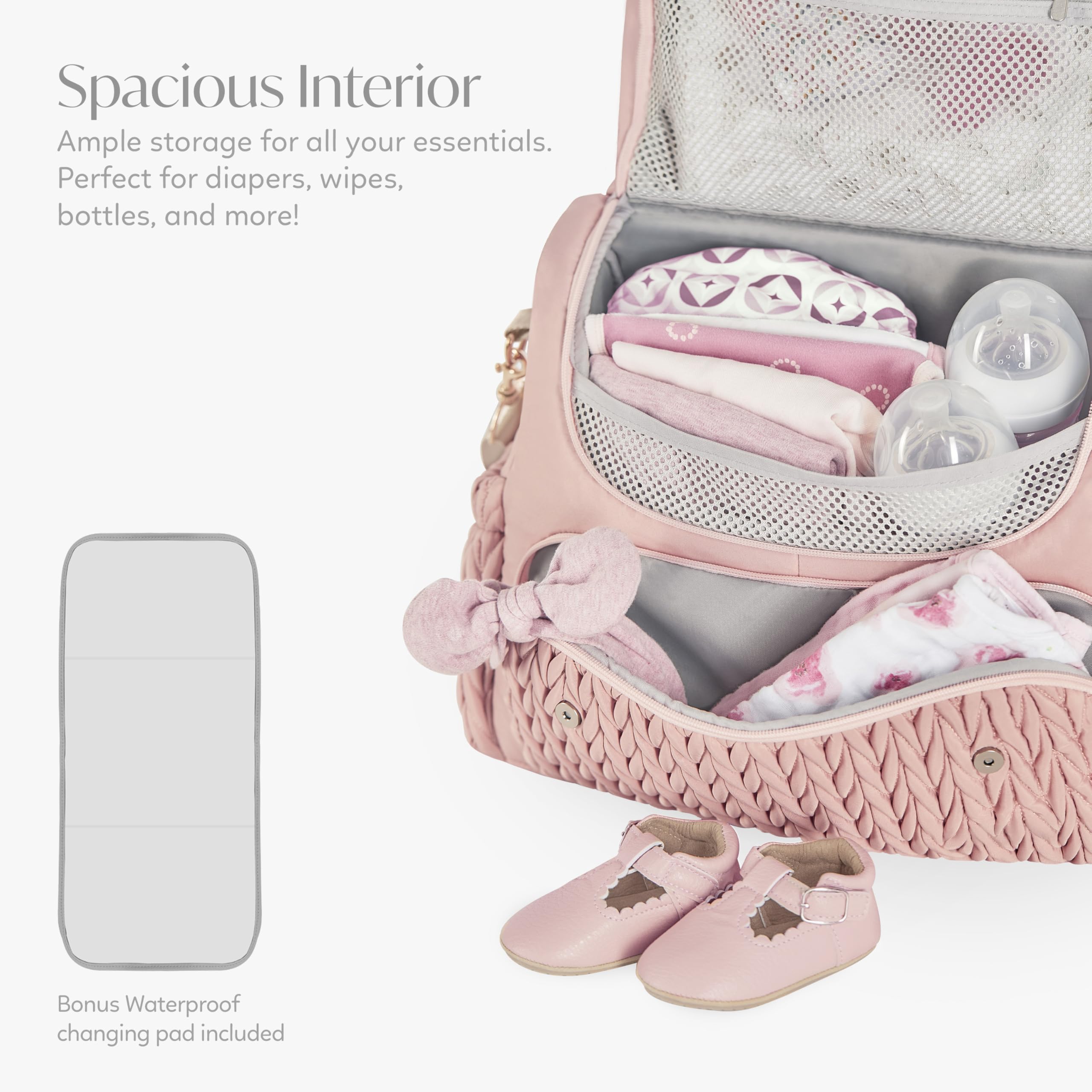 Hannah & Sophia Belle pink insulated bottle holders keep drinks at the right temperature