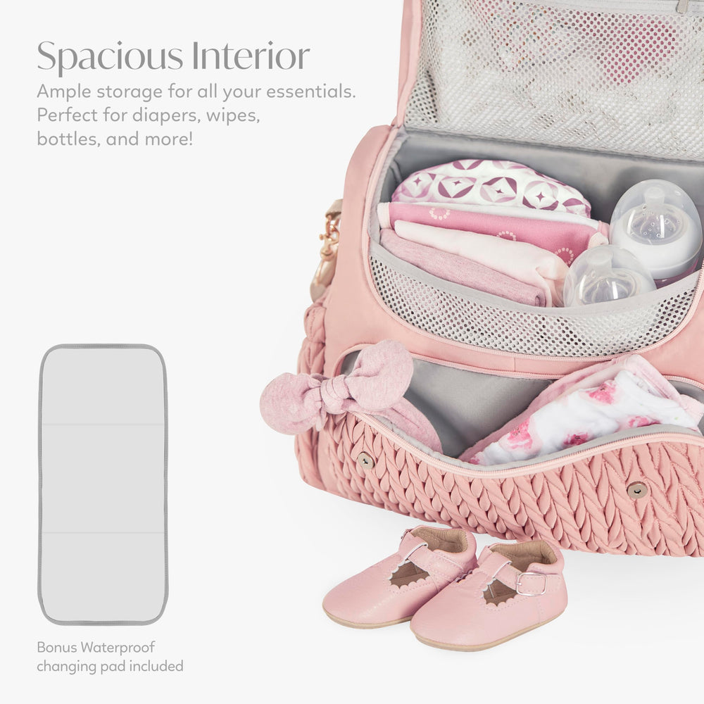 Hannah & Sophia Belle pink insulated bottle holders keep drinks at the right temperature