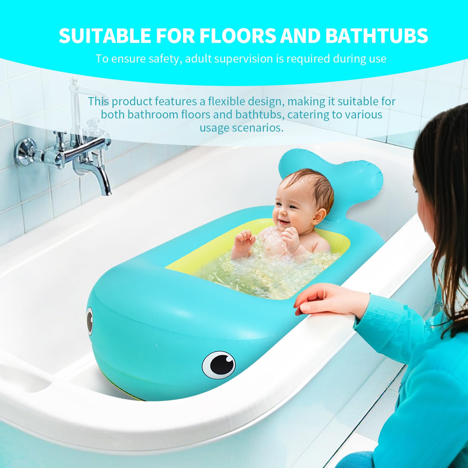 Hantaiwan whale bathtub folded for compact travel and storage