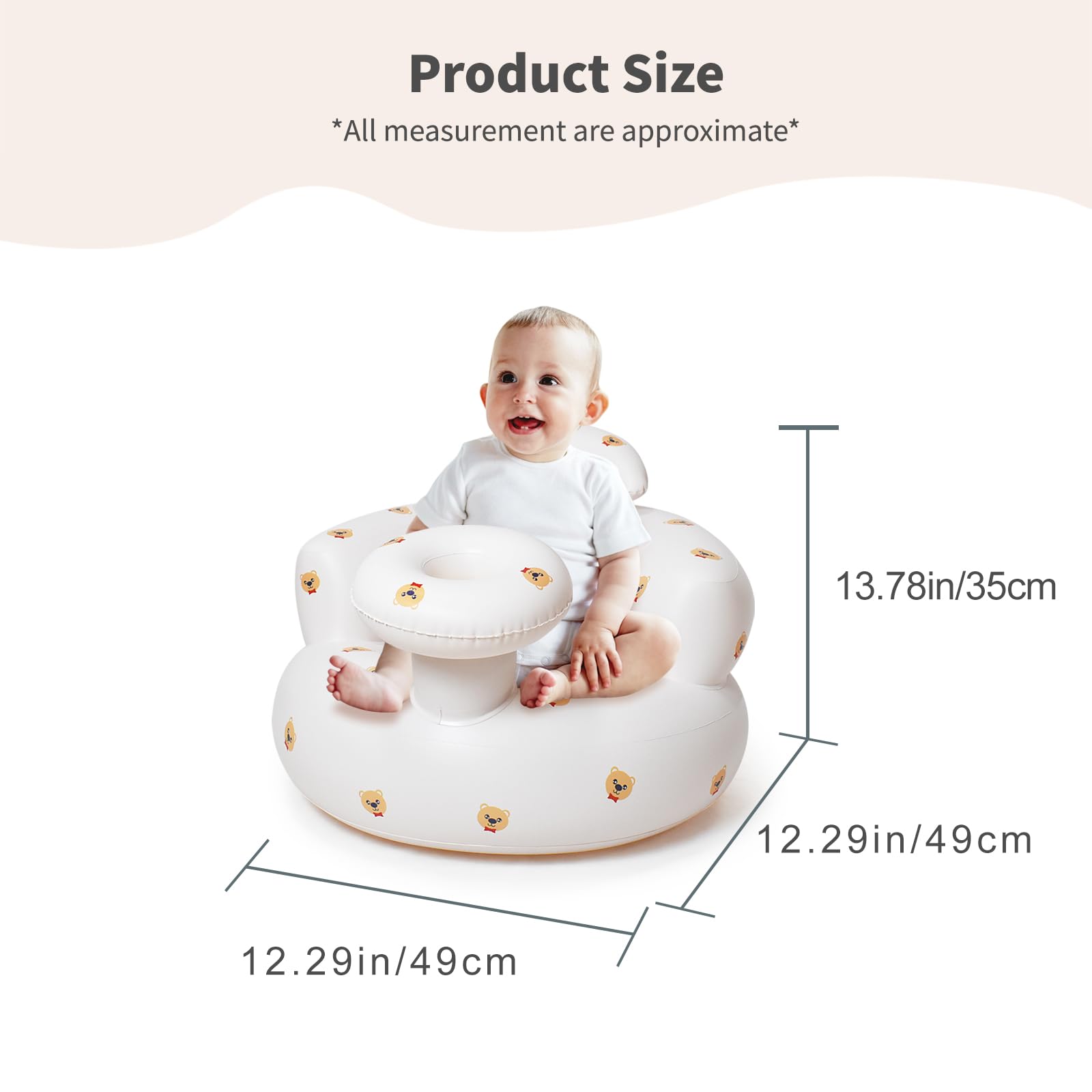 Hantaiwan inflatable baby seat indoor-outdoor versatility supports play and learning anywhere.