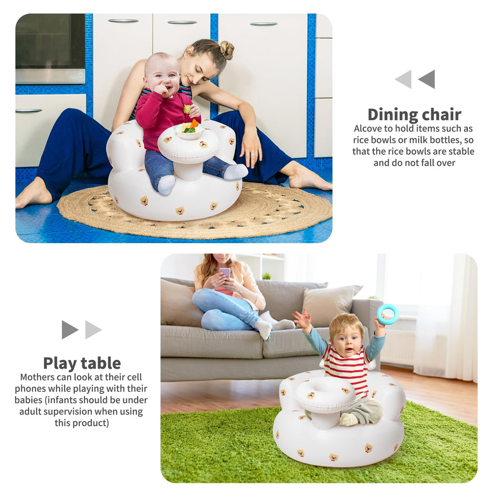Hantaiwan inflatable baby seat sitting-up support promotes upright engagement.