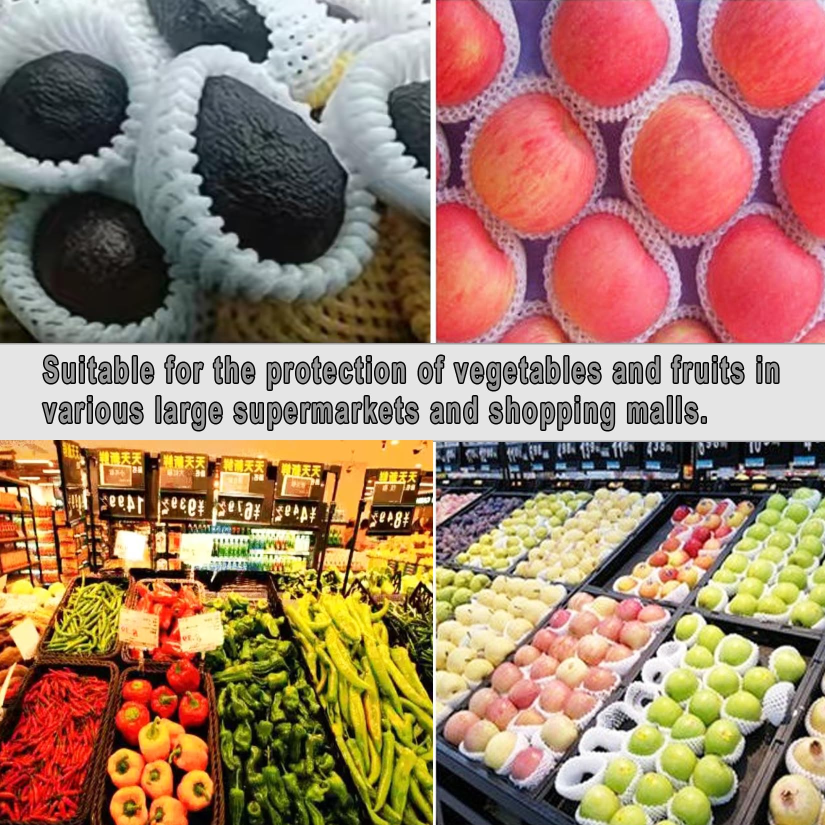 HanyHere foam-mesh sleeve secures produce during transit and storage