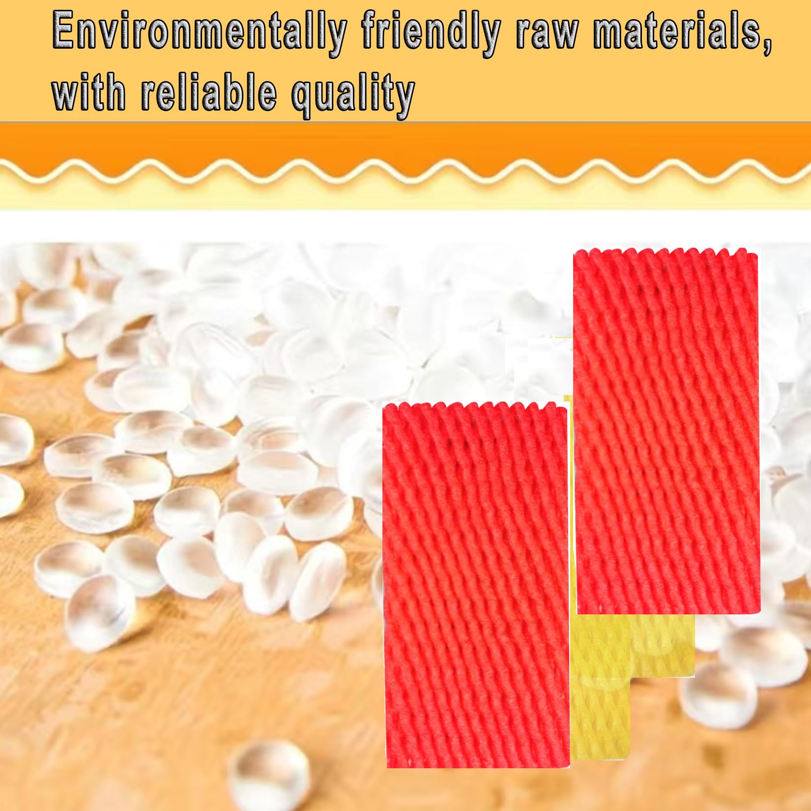 HanyHere red protection mesh bag preserves fruit appearance on shelves