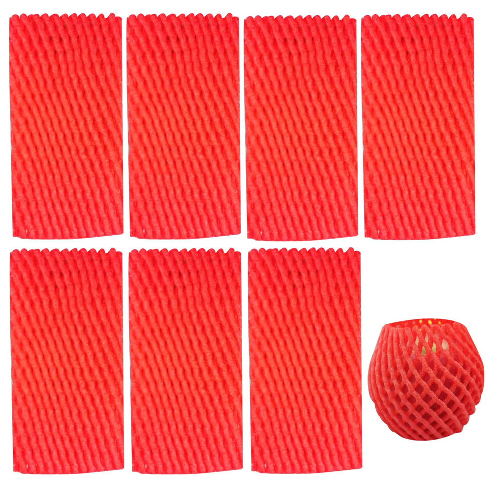 HanyHere red foam-mesh fruit bag protects fruit during display