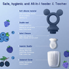 haobaobei baby fruit feeder set safe-grip handle for easy self-feeding