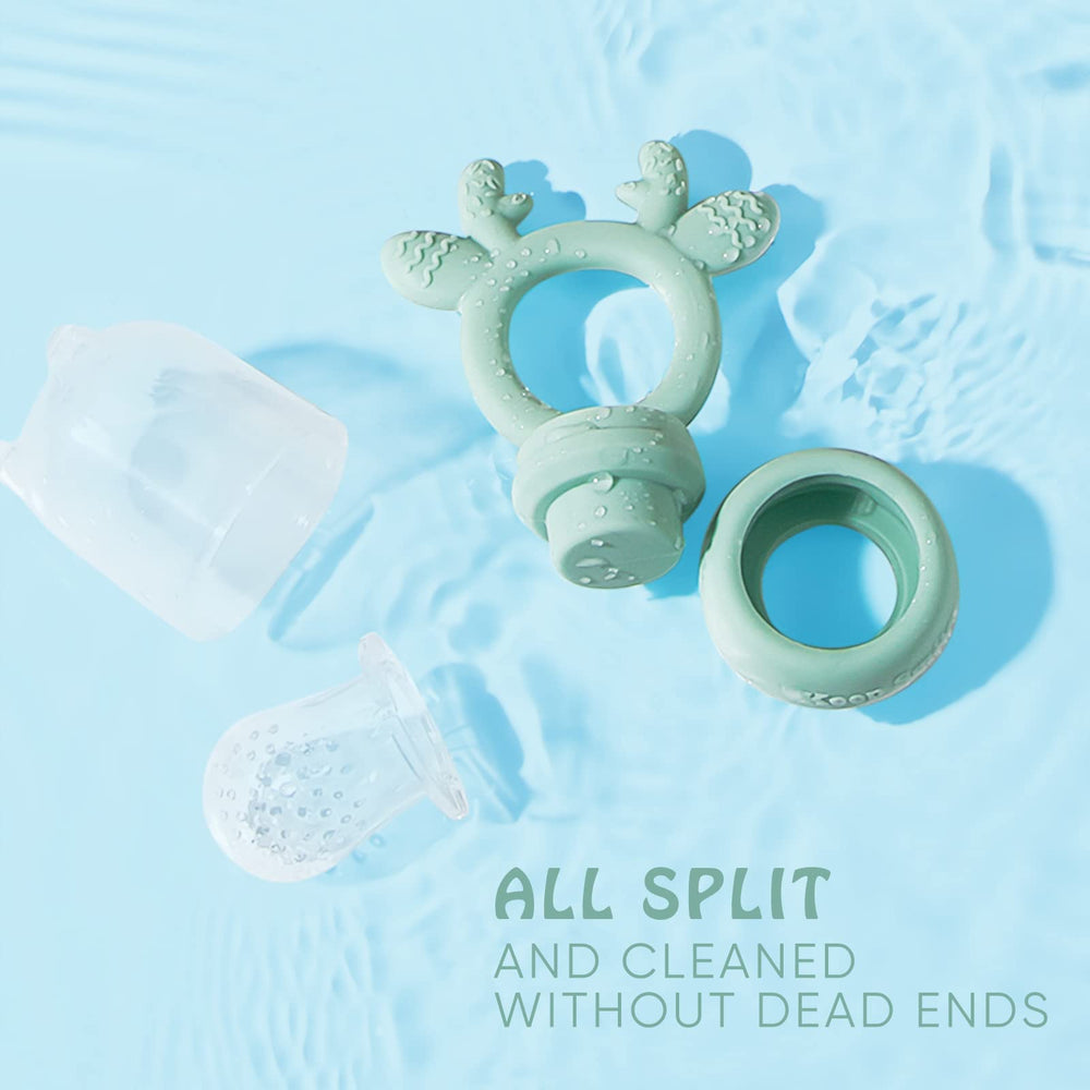 HAOBAOBEI bump-texture antlers soothe swollen gums while baby chews.