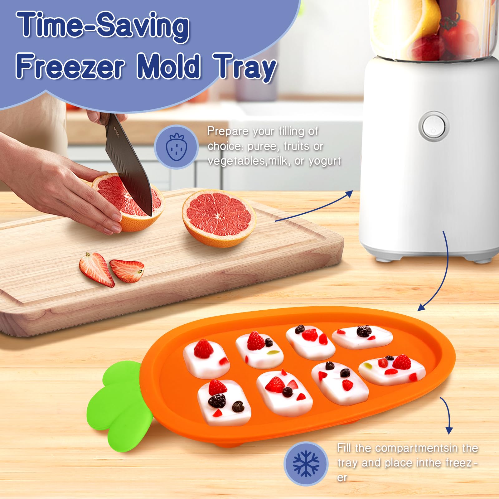 haobaobei freezer tray ready for healthy teether bites in minutes