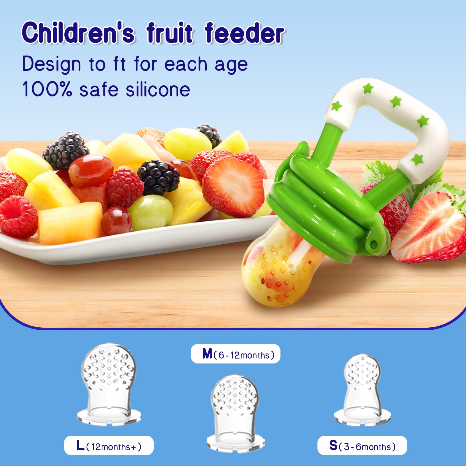HAOBAOBEI S-size 3-6m feeder demonstrates early puree exploration safely