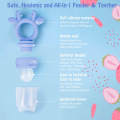 HAOBAOBEI silicone pouch close-up showing BPA-free material and gentle drops.