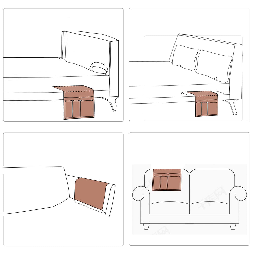 HAOMAIJIA 35x19-inch organizer fits most sofas and chairs.
