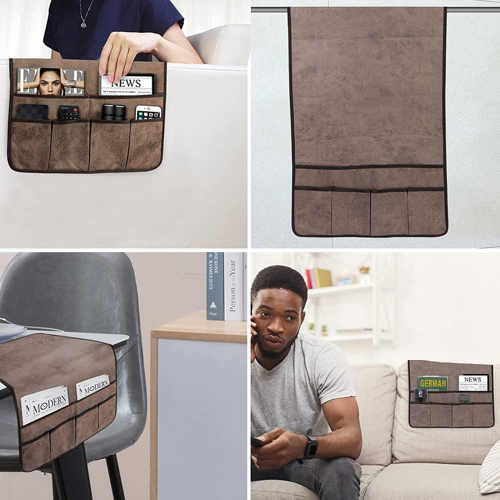HAOMAIJIA recliner-couch caddy shown in living room setup for everyday use.