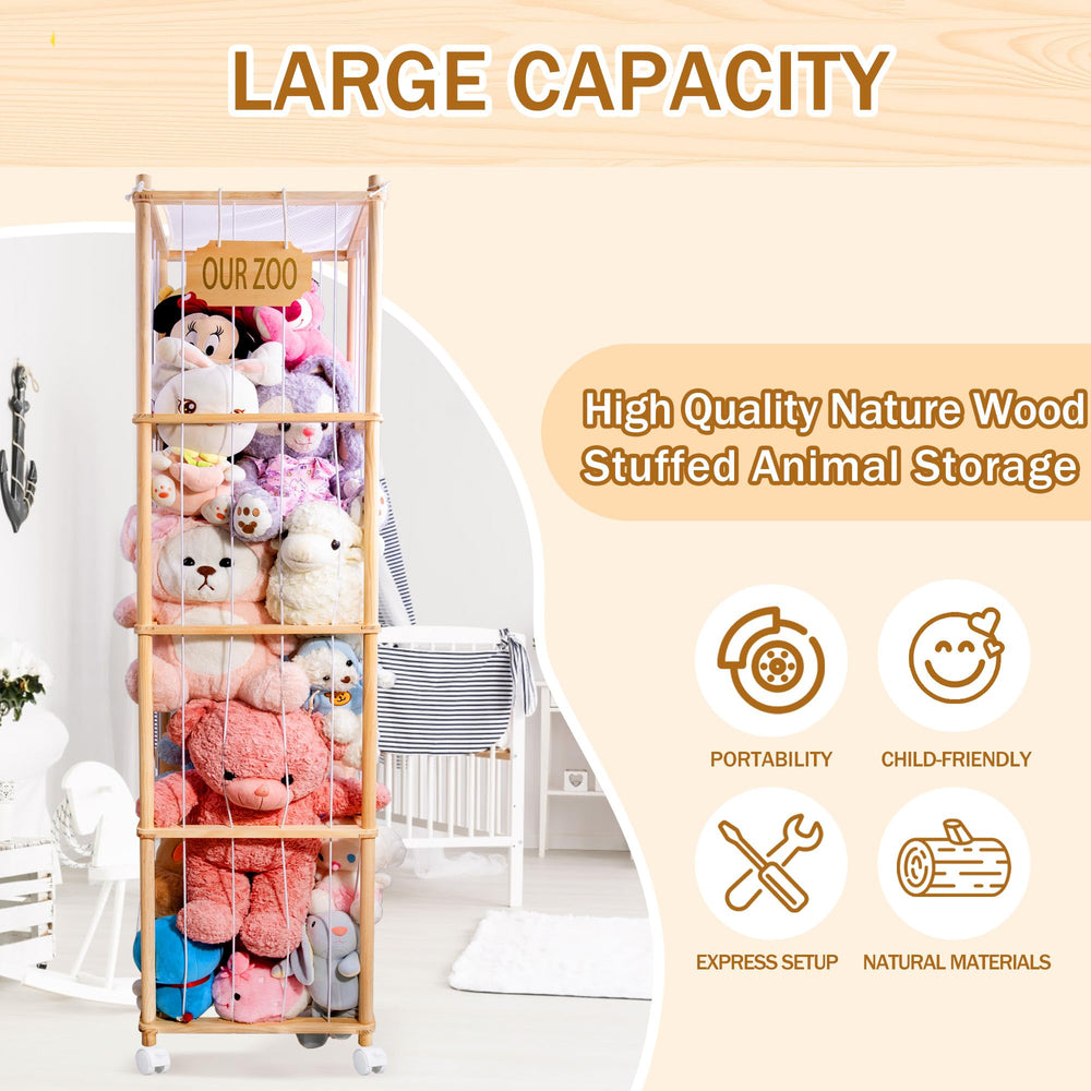HAOPENGYOU elastic cords pull-out keeps toys visible and accessible