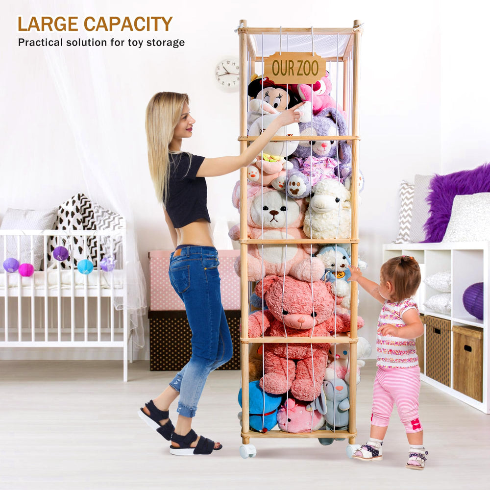 HAOPENGYOU high-capacity design fits large plushies and blankets for clutter-free spaces