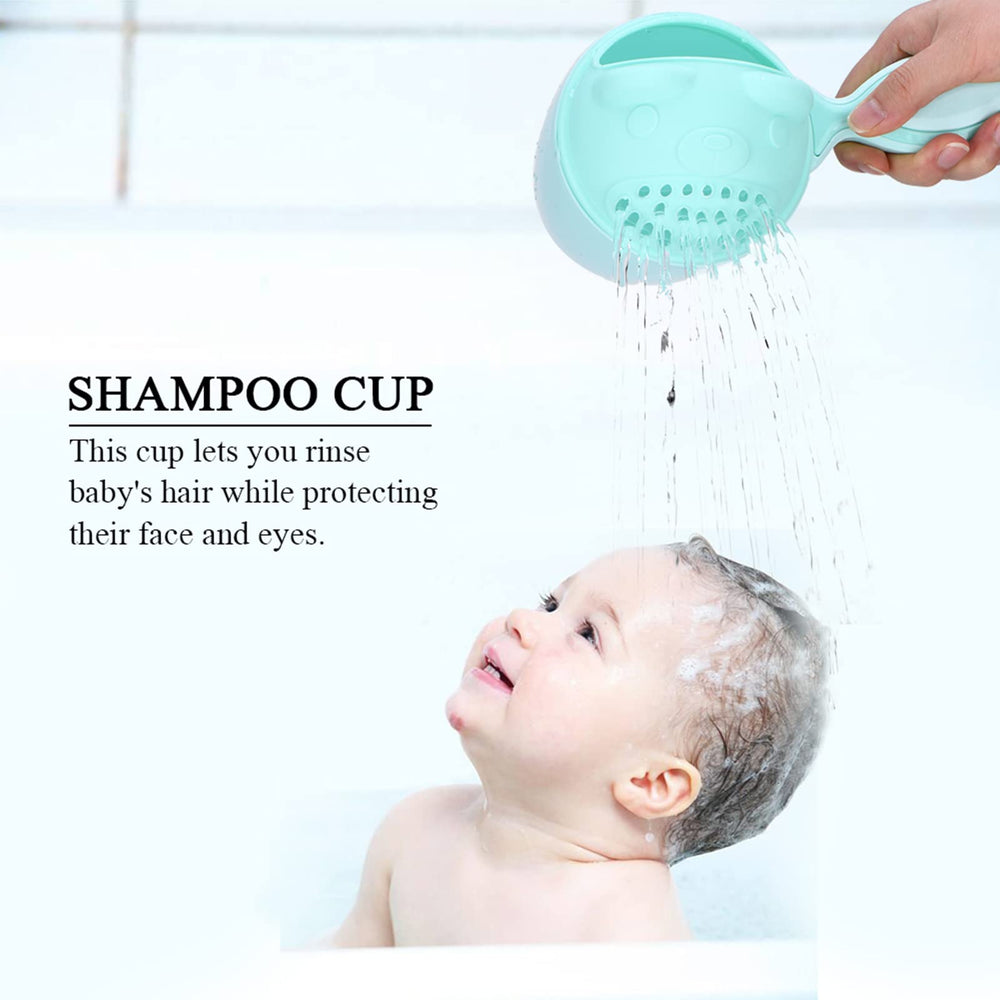 Haosie tear-free waterfall cup eye protection demonstrates controlled flow away from eyes