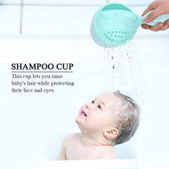 Haosie tear-free waterfall cup eye protection demonstrates controlled flow away from eyes