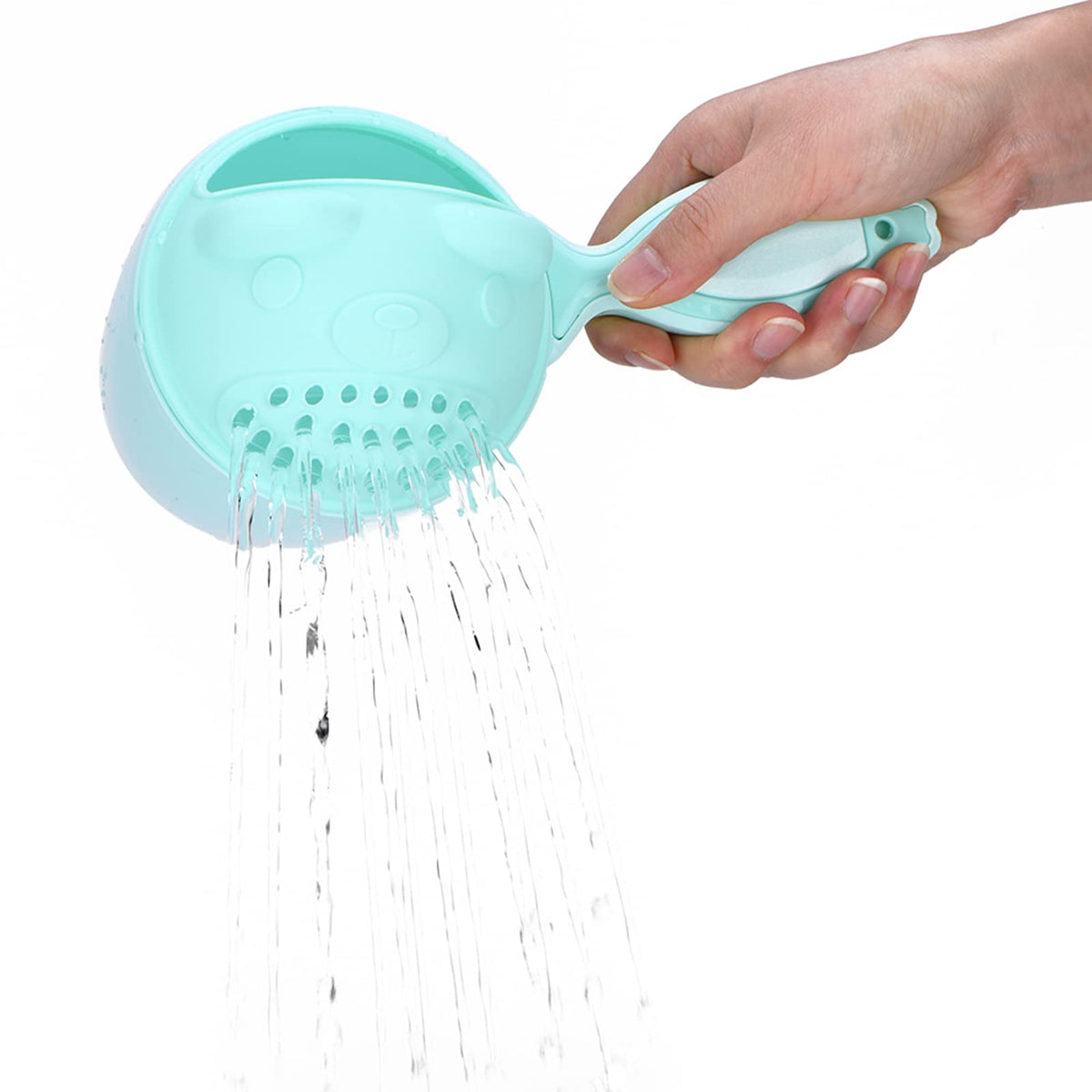Haosie tear-free waterfall cup pour for gentle hair rinsing